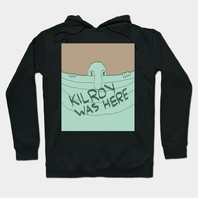 "Kilroy Was Here" Illusion Hoodie by LochNestFarm